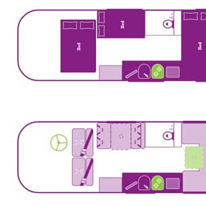 Jucy Chill’d Motorhome – 6 Berth-layout