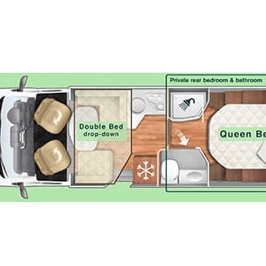 AK Motorhome – 4 Berth-layout