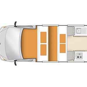 PC Explorer Campervan – 4 Berth-Floor-Plan_Night