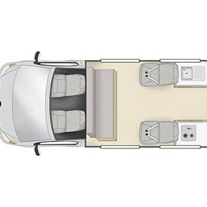 PC Explorer Campervan – 4 Berth-floor-plan-day