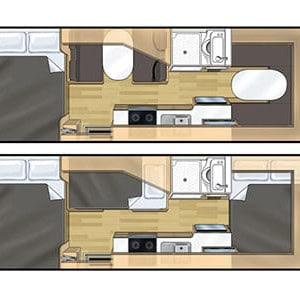 PC Wayfinder Motorhome – 6 Berth-layout