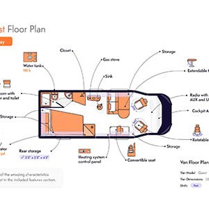 Indie Campers Quest – 5 Berth-floorplan-day