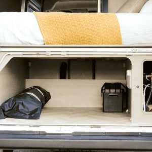 PF Self-contained Motorhome – 2 Berth-storage